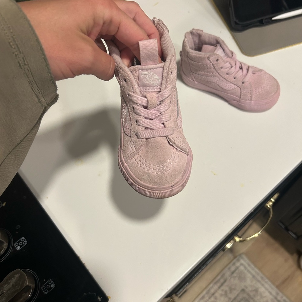 Pink High-Top Vans 5.5